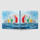 Waterverf zeilboot Regatta voor herdenkingsdienst Gastenboek (Volledig)