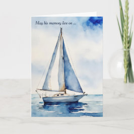 Waterverf Zeilboot Sympathie Kaart