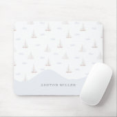 Waterverf zeilboten jongen/meisje muismat (Met muis)