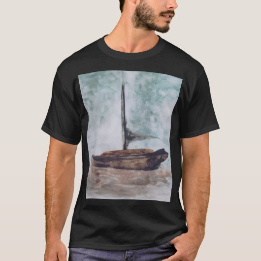 Waterverf Zeilbots schilderen T-shirt (Voorkant)