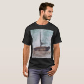 Waterverf Zeilbots schilderen T-shirt (Voorkant volledig)