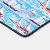 Waterverf Zeilschepen Patroon 2 Bureaumat (Hoek)