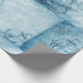 Waterverf zeilschip cadeaupapier (Hoek)