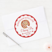 Waterverf Zelfgemaakt Cherry Pie Label (Envelop)