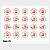 Waterverf zelfgemaakte Gingham Frambozenjam Label (Vel)