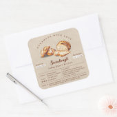 Waterverf Zelfgemaakte Sourdough Cottage Law Label (Envelop)