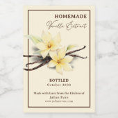 Waterverf Zelfgemaakte Vanilla Extract Label Stick Wijn Etiket (Enkel label)