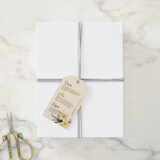 Waterverf zelfgemaakte vanille extract instructie cadeaulabel (Met Touw)