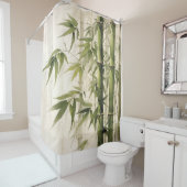 Waterverf Zen Bamboo Harmony Douchegordijn (In situ)