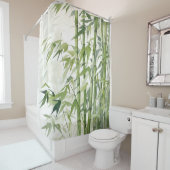 Waterverf Zen Bamboo Harmony Douchegordijn (In situ)