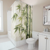 Waterverf Zen Bamboo Harmony Douchegordijn (In situ)
