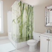 Waterverf Zen Bamboo Harmony Douchegordijn (In situ)