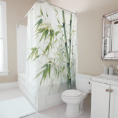 Waterverf Zen Bamboo Harmony Douchegordijn (In situ)