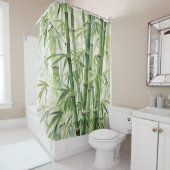 Waterverf Zen Bamboo Harmony Douchegordijn (In situ)