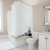 Waterverf Zen Stone Garden Japanse stijl Douchegordijn (In situ)