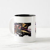 waterverf "Zephyr's Solace" Coy Fish & Paint Tweekleurige Koffiemok (Voorkant links)