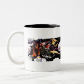 waterverf "Zephyr's Solace" Coy Fish & Paint Tweekleurige Koffiemok (Links)