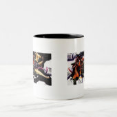 waterverf "Zephyr's Solace" Coy Fish & Paint Tweekleurige Koffiemok (Center)