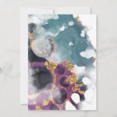 Waterverf Zestien Verjaardagsuitnodiging Kaart (Achterkant)