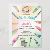 Waterverf, zet de kunst op een feestje! Birthday Kaart (Voorkant)