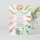 Waterverf, zet de kunst op een feestje! Birthday Kaart (Staand voorkant)