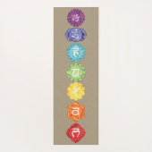 Waterverf Zeven kras op Faux Linen Two-Sided Yogamat (Achterkant)