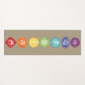 Waterverf Zeven kras op Faux Linen Two-Sided Yogamat (Voorkant (horizontaal))