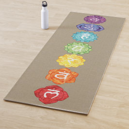 Waterverf Zeven kras op Faux Linen Two-Sided Yogamat