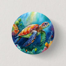 Waterverf zie schildpad