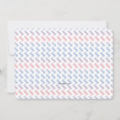 Waterverf Zig Zag Fotogeboorteaankondiging Aankondiging (Achterkant)