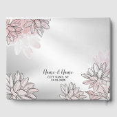 Waterverf Zilver van de  van de Partij van de Wint Gastenboek (Achterkant)