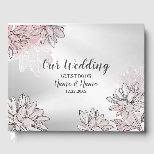 Waterverf Zilver van de  van de Partij van de Wint Gastenboek (Voorkant)