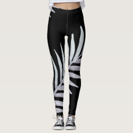 waterverf Zilveren Bladeren Leggings