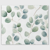 Waterverf Zilveren Dollar Eucalyptus Cadeaupapier (Vlak)