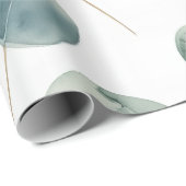 Waterverf Zilveren Dollar Eucalyptus Cadeaupapier (Rol Hoek)