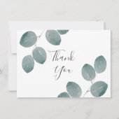 Waterverf Zilveren Dollar Eucalyptus Leaves Bedankkaart (Voorkant)