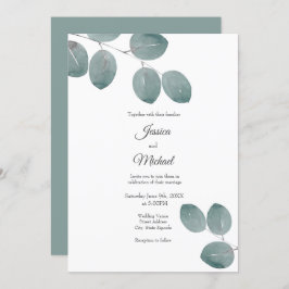 Waterverf Zilveren Dollar Eucalyptus Leaves Kaart