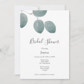 Waterverf Zilveren Dollar Eucalyptus Leaves Kaart (Voorkant)