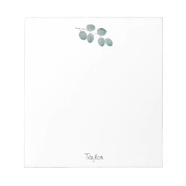 Waterverf Zilveren Dollar Eucalyptus Leaves Notitieblok