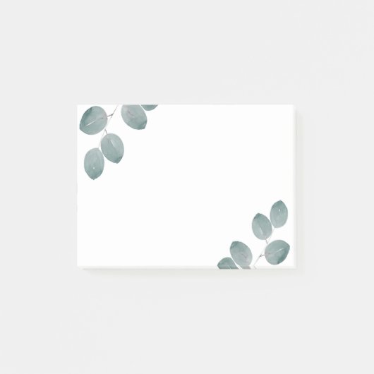 Waterverf Zilveren Dollar Eucalyptus Leaves Post-it® Notes (Voorkant)
