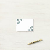 Waterverf Zilveren Dollar Eucalyptus Leaves Post-it® Notes (Op bureau)