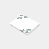 Waterverf Zilveren Dollar Eucalyptus Leaves Post-it® Notes (Schuin)