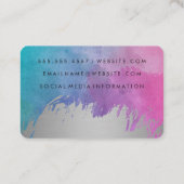 Waterverf / Zilveren geborsteld Visitekaartje (Achterkant)