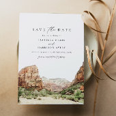 Waterverf Zion National Park Save the Date Kaart
