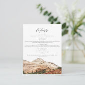 Waterverf Zion National Park trouwgegevens Kaart (Staand voorkant)