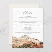 Waterverf Zion National Park trouwgegevens