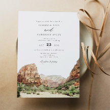 Waterverf Zion National Park Wedding