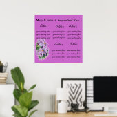 Waterverf zoals clematis poster (Thuiskantoor)