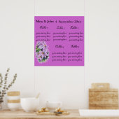 Waterverf zoals clematis poster (Keuken)