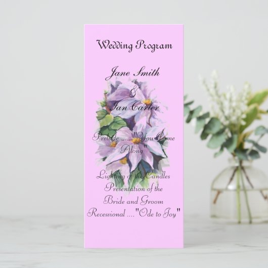 Waterverf zoals clematis programmakaart (Staand voorkant)